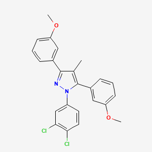 1-(3,4-dichlorophenyl)-3,5-bis(3-methoxyphenyl)-4-methyl-1H-pyrazole