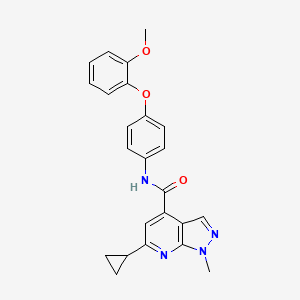 6-cyclopropyl-N-[4-(2-methoxyphenoxy)phenyl]-1-methyl-1H-pyrazolo[3,4-b]pyridine-4-carboxamide