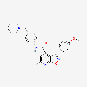 3-(4-methoxyphenyl)-6-methyl-N-[4-(piperidin-1-ylmethyl)phenyl][1,2]oxazolo[5,4-b]pyridine-4-carboxamide