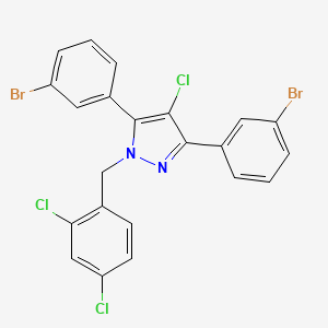 3,5-bis(3-bromophenyl)-4-chloro-1-(2,4-dichlorobenzyl)-1H-pyrazole