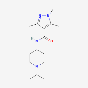 1,3,5-trimethyl-N-[1-(propan-2-yl)piperidin-4-yl]-1H-pyrazole-4-carboxamide