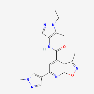 N-(1-ethyl-5-methyl-1H-pyrazol-4-yl)-3-methyl-6-(1-methyl-1H-pyrazol-4-yl)[1,2]oxazolo[5,4-b]pyridine-4-carboxamide