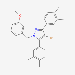 4-bromo-3,5-bis(3,4-dimethylphenyl)-1-(3-methoxybenzyl)-1H-pyrazole