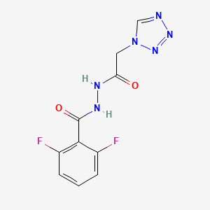 2,6-difluoro-N'-(1H-tetrazol-1-ylacetyl)benzohydrazide