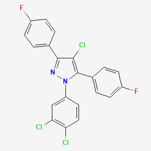 4-chloro-1-(3,4-dichlorophenyl)-3,5-bis(4-fluorophenyl)-1H-pyrazole