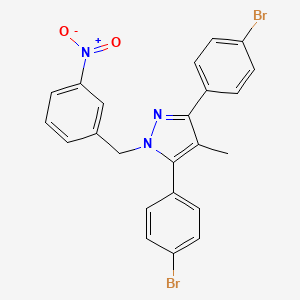 3,5-bis(4-bromophenyl)-4-methyl-1-(3-nitrobenzyl)-1H-pyrazole