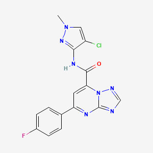 N-(4-chloro-1-methyl-1H-pyrazol-3-yl)-5-(4-fluorophenyl)[1,2,4]triazolo[1,5-a]pyrimidine-7-carboxamide