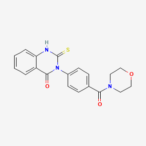 3-[4-(morpholin-4-ylcarbonyl)phenyl]-2-sulfanylquinazolin-4(3H)-one