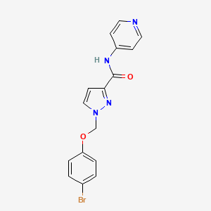 1-[(4-bromophenoxy)methyl]-N-(pyridin-4-yl)-1H-pyrazole-3-carboxamide