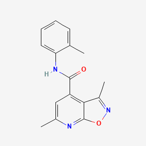 molecular formula C16H15N3O2 B10912652 3,6-dimethyl-N-(2-methylphenyl)[1,2]oxazolo[5,4-b]pyridine-4-carboxamide 