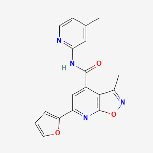 6-(furan-2-yl)-3-methyl-N-(4-methylpyridin-2-yl)[1,2]oxazolo[5,4-b]pyridine-4-carboxamide