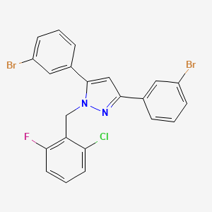 3,5-bis(3-bromophenyl)-1-(2-chloro-6-fluorobenzyl)-1H-pyrazole