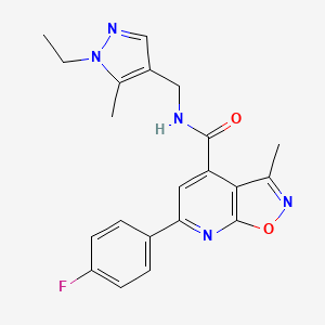 N-[(1-ethyl-5-methyl-1H-pyrazol-4-yl)methyl]-6-(4-fluorophenyl)-3-methyl[1,2]oxazolo[5,4-b]pyridine-4-carboxamide