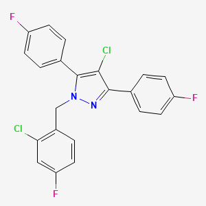 4-chloro-1-(2-chloro-4-fluorobenzyl)-3,5-bis(4-fluorophenyl)-1H-pyrazole