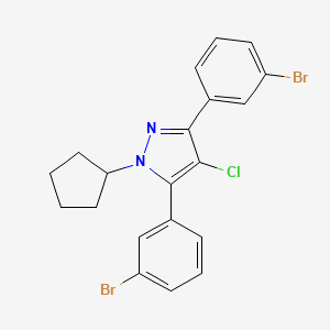 3,5-bis(3-bromophenyl)-4-chloro-1-cyclopentyl-1H-pyrazole