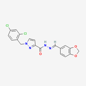 N'-[(E)-1,3-benzodioxol-5-ylmethylidene]-1-(2,4-dichlorobenzyl)-1H-pyrazole-3-carbohydrazide