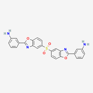 molecular formula C26H18N4O4S B10912712 3-[5-[[2-(3-Aminophenyl)-1,3-benzoxazol-5-yl]sulfonyl]-1,3-benzoxazol-2-yl]aniline 