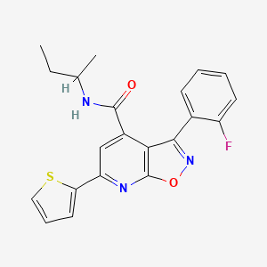 N-(butan-2-yl)-3-(2-fluorophenyl)-6-(thiophen-2-yl)[1,2]oxazolo[5,4-b]pyridine-4-carboxamide