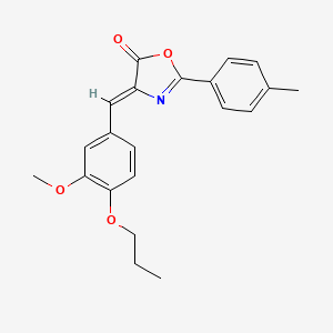 (4Z)-4-(3-methoxy-4-propoxybenzylidene)-2-(4-methylphenyl)-1,3-oxazol-5(4H)-one