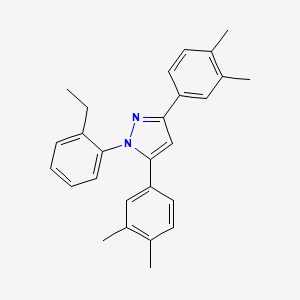 3,5-bis(3,4-dimethylphenyl)-1-(2-ethylphenyl)-1H-pyrazole