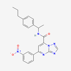 5-(3-nitrophenyl)-N-[1-(4-propylphenyl)ethyl][1,2,4]triazolo[1,5-a]pyrimidine-7-carboxamide