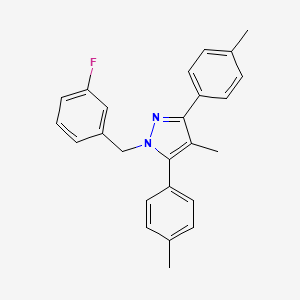 1-(3-fluorobenzyl)-4-methyl-3,5-bis(4-methylphenyl)-1H-pyrazole