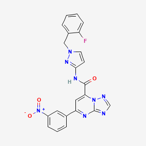 N-[1-(2-fluorobenzyl)-1H-pyrazol-3-yl]-5-(3-nitrophenyl)[1,2,4]triazolo[1,5-a]pyrimidine-7-carboxamide