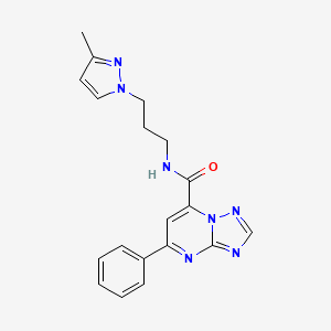 N-[3-(3-methyl-1H-pyrazol-1-yl)propyl]-5-phenyl[1,2,4]triazolo[1,5-a]pyrimidine-7-carboxamide