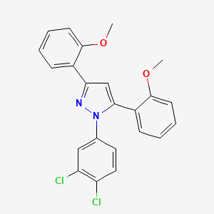 1-(3,4-dichlorophenyl)-3,5-bis(2-methoxyphenyl)-1H-pyrazole