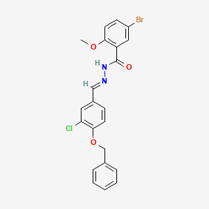 N'-{(E)-[4-(benzyloxy)-3-chlorophenyl]methylidene}-5-bromo-2-methoxybenzohydrazide