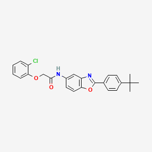 N-[2-(4-tert-butylphenyl)-1,3-benzoxazol-5-yl]-2-(2-chlorophenoxy)acetamide