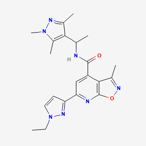 6-(1-ethyl-1H-pyrazol-3-yl)-3-methyl-N-[1-(1,3,5-trimethyl-1H-pyrazol-4-yl)ethyl][1,2]oxazolo[5,4-b]pyridine-4-carboxamide