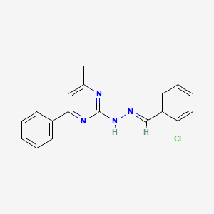 2-[(2E)-2-(2-chlorobenzylidene)hydrazinyl]-4-methyl-6-phenylpyrimidine