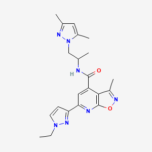 N-[1-(3,5-dimethyl-1H-pyrazol-1-yl)propan-2-yl]-6-(1-ethyl-1H-pyrazol-3-yl)-3-methyl[1,2]oxazolo[5,4-b]pyridine-4-carboxamide