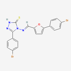 5-(4-bromophenyl)-4-({(E)-[5-(4-bromophenyl)furan-2-yl]methylidene}amino)-4H-1,2,4-triazole-3-thiol