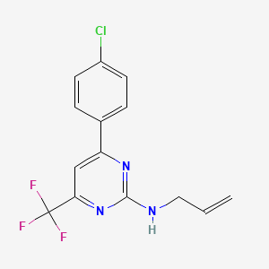 4-(4-chlorophenyl)-N-(prop-2-en-1-yl)-6-(trifluoromethyl)pyrimidin-2-amine