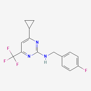 4-cyclopropyl-N-(4-fluorobenzyl)-6-(trifluoromethyl)pyrimidin-2-amine