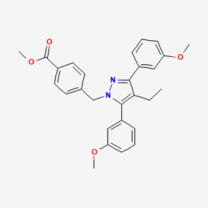 methyl 4-{[4-ethyl-3,5-bis(3-methoxyphenyl)-1H-pyrazol-1-yl]methyl}benzoate