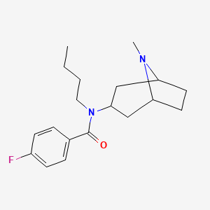 N-butyl-4-fluoro-N-(8-methyl-8-azabicyclo[3.2.1]oct-3-yl)benzamide