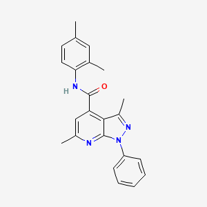 molecular formula C23H22N4O B10912940 N-(2,4-dimethylphenyl)-3,6-dimethyl-1-phenyl-1H-pyrazolo[3,4-b]pyridine-4-carboxamide 