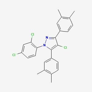 4-chloro-1-(2,4-dichlorophenyl)-3,5-bis(3,4-dimethylphenyl)-1H-pyrazole