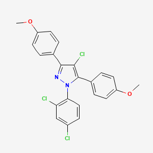 4-chloro-1-(2,4-dichlorophenyl)-3,5-bis(4-methoxyphenyl)-1H-pyrazole