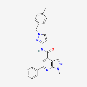 1-methyl-N-[1-(4-methylbenzyl)-1H-pyrazol-3-yl]-6-phenyl-1H-pyrazolo[3,4-b]pyridine-4-carboxamide