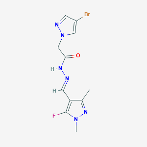 2-(4-Bromo-1H-pyrazol-1-YL)-N'~1~-[(5-fluoro-1,3-dimethyl-1H-pyrazol-4-YL)methylene]acetohydrazide