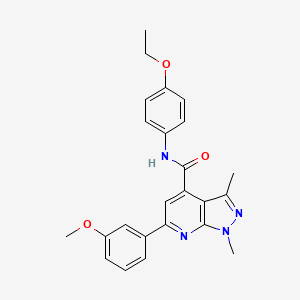 molecular formula C24H24N4O3 B10912988 N-(4-ethoxyphenyl)-6-(3-methoxyphenyl)-1,3-dimethyl-1H-pyrazolo[3,4-b]pyridine-4-carboxamide 