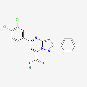 5-(3,4-Dichlorophenyl)-2-(4-fluorophenyl)pyrazolo[1,5-a]pyrimidine-7-carboxylic acid