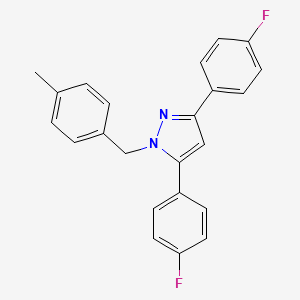 3,5-bis(4-fluorophenyl)-1-(4-methylbenzyl)-1H-pyrazole