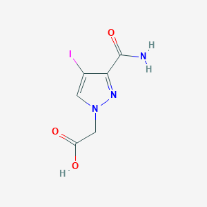 2-(3-Carbamoyl-4-iodo-1H-pyrazol-1-yl)acetic acid