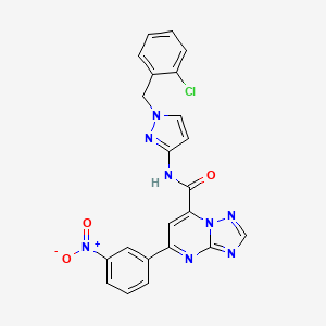 N-[1-(2-chlorobenzyl)-1H-pyrazol-3-yl]-5-(3-nitrophenyl)[1,2,4]triazolo[1,5-a]pyrimidine-7-carboxamide