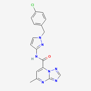 N-[1-(4-chlorobenzyl)-1H-pyrazol-3-yl]-5-methyl[1,2,4]triazolo[1,5-a]pyrimidine-7-carboxamide